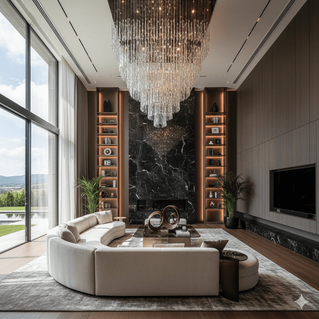 Modern luxury living room interior